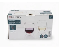 2 terminių vyno taurių rinkinys 290 ml – Double Walls ERNESTO