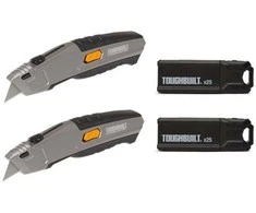 2 trapeciniai peiliai + 50 ašmenų komplektas ToughBuilt®