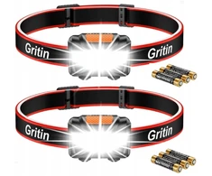 2 vnt. Lengvas, stiprus COB žibintuvėlis 800lm LED, maitinamas AAA baterijomis