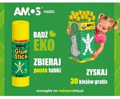 20 x AMOS biuro klijų lazdelė 22g ekranas ORIGINALUS SU PURPURINE