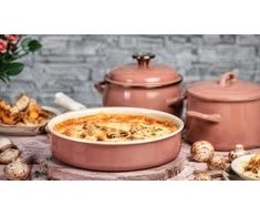 28 cm orkaitėje atsparus troškinimo indas, emaliuotas Metalac Mocha Mousse