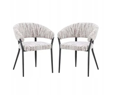 2x minkštų kėdžių rinkinys LUNA C Boucle cream Domaison
