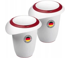 2X PLAKIMO PUODAS 1L SU DANČIU IR PLASTIKLU