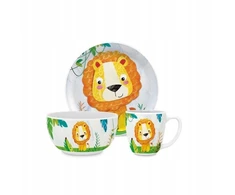 3 vaikiškų patiekalų rinkinys Happy Lion Cub PPD