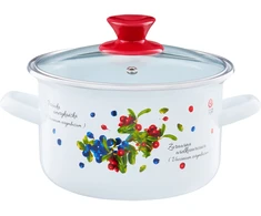 35076 Emaliuotas puodas su dangčiu Blueberry 18 cm 2,9 l EMALIA OLKUSZ