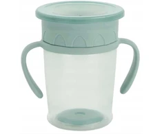 360° HEMA neišsiliejantis puodelis, MINT COLOR, mokantis gerti, 9m+