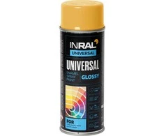 Aerozoliniai universalūs dažai INRAL UNIVERSAL geltonai melioniniai RAL1028 400 ml.
