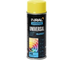 Aerozoliniai universalūs dažai INRAL UNIVERSAL geltona RAL1018 400 ml.