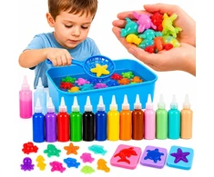 3D GELINĖS FIGURĖLĖS VANDENS BUTELIAMS 60 ml XXL RINKINYS „Pasidaryk pats“ vandens žaislas