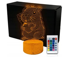 3D Lamp 3d Led Naktinė Lempa "kapibara Širdis" - 16 Spalvų