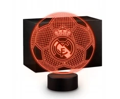 3D Lampka LED Real Madryt nocna na prezent dla fana dla dziecka