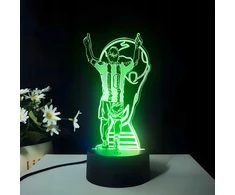 Renew Force 3D LED NAKTINĖ LAMP nuotolinio valdymo pultas RGB GAMING FUTBOLO PLAYER DOVANA FC Barcelona