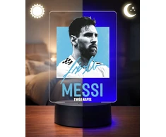 Plexido 3D LED naktinė lempa Lionel Messi Dovana su vardu futbolo gerbėjui