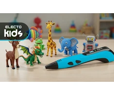 3D PRO PEN RINKINYS VAIKAMS + 260 METRŲ pildymas + ELECTO ŠABLONAS