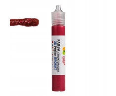 3d struktūriniai dažai Happy Color, 32ml, raudoni su blizgučiais