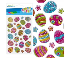 3d Velykų Lipdukai "craft With Fun" - 28 vnt.