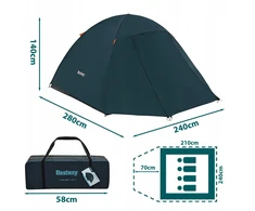 4 asmenų palapinė 280x240 su paklode ir tinkleliu nuo uodų Bestway 68141