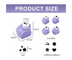 4 dekoratyvinės pjaustyklės 1 cm popieriui, raštai scrapbooking