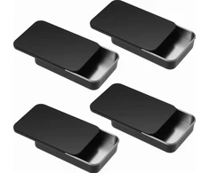 4 PAKUOTĖS DĖKLAS 8X5X015CM METALINIS KELIONIŲ DALYTUVAS NEŠIAMOSIOS DĖŽĖS HIGIENA