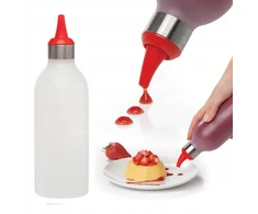 450 ml medaus padažo buteliuko dozatorius raudonas