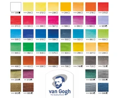 48 dalių Van Gogh akvarelinės dažų rinkinys Royal Talens metalinėje dėžutėje