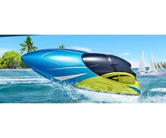 4Drc NUOTOLINIO PULTO VALDOMA VALTIS FAST MOTORBOAT RC 2XBATERY GALINGI VARIKLIAI