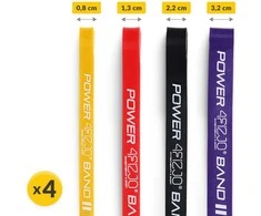 4Fizjo 4 POWER BAND mankštos pasipriešinimo juostų rinkinys