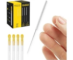 4Fizjo Akupunktūros adatos su kreiptuvu, 100 vnt., 0,3 x 30 mm