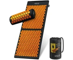4Fizjo Didelis akupresūros kilimėlis su pagalvėle, klasikinis XL, oranžinis