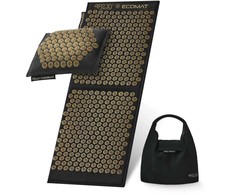 4Fizjo EKO akupresūros kilimėlis su pagalve, XL dydžio, juodas