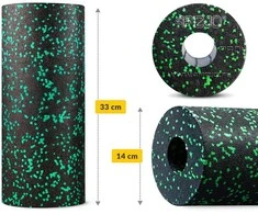 4Fizjo EPP putplasčio masažinis volelis, 33 cm, žalias