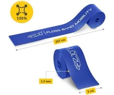 4Fizjo FLOSS BAND 1,5 mm mėlyna reabilitacinė mankštos juosta