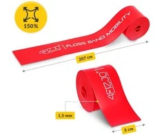 4Fizjo FLOSS BAND 1,5 mm raudona reabilitacinė mankštos juosta
