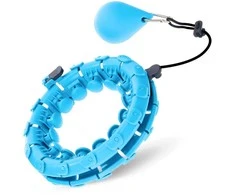 4Fizjo Hula Hoop su svarmenimis ir masažu, mėlynas