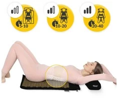 4Fizjo Klasikinis juodas akupresūros kilimėlis su pagalvėle