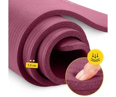 4Fizjo NBR fitneso ir jogos kilimėlis 180 × 60 × 1,5 cm bordo spalvos