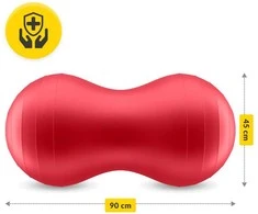 4Fizjo PEANUT AIR BALL mankštos kamuolys, raudonas