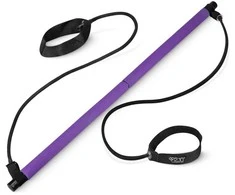 4Fizjo Pilateso treniruočių strypas su plėtikliais, violetinis