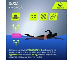 4Fizjo Pripučiamas apsauginis plūduras plaukimui TSUNAMI rožinis