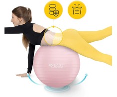 4Fizjo Pripučiamas gimnastikos kamuolys 55 cm, rožinis