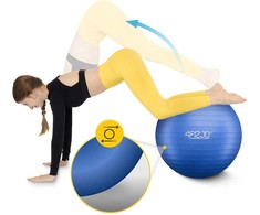 4Fizjo Pripučiamas gimnastikos kamuolys, 75 cm, tamsiai mėlynas