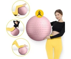 4Fizjo Reabilitacijos kamuolys su dygliais, 65 cm, rožinis