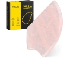 4Fizjo Rievuotas Gua Sha akmuo, pagamintas iš natūralaus rožinio kvarco