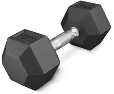 4Fizjo Šešiakampis plieno hantelis 1 x 10 kg