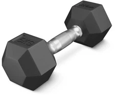 4Fizjo Šešiakampis plieno hantelis 1 x 5kg