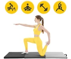 4Fizjo Sulankstomas pilkas gimnastikos kilimėlis