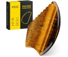 4Fizjo Tigro akies gofruotas natūralus kvarco Gua Sha akmuo