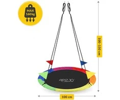 4Fizjo Vaikiškos sodo sūpynės L Gandro lizdas 100 cm