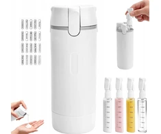 4in1 kelioninis buteliukas kosmetikai lėktuvui, 4 indeliai, 30ml. Dozatorius