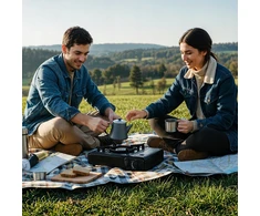 4Neo NEšiojamoji TURISTINĖ DUJINĖ VIRTUVĖ lagamine + 4X ALPEN KASETĖ